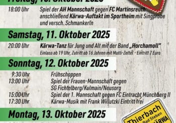 Kärwa in der Derbich! – 10. bis 13. Oktober 2025
