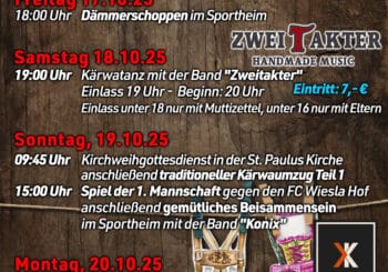 Kärwa in Bobengrün – 17. bis 20. Oktober 2025