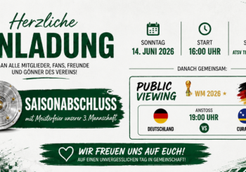 Saisonabschluss mit Meisterfeier der 3. Mannschaft
