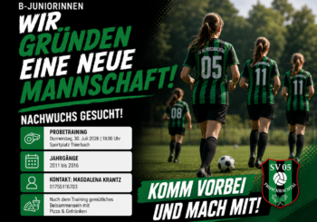 Nachwuchs gesucht: Die SV 05 gründet eine B-Juniorinnen-Mannschaft