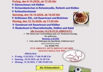 Kärwaessen beim TSV Bad Steben – deftige Schmankerl zum Kirchweih-Wochenende 🍗🥨⚽