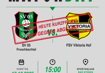 Kärwa-Spiel der Ersten gegen FSV Viktoria Hof abgesagt